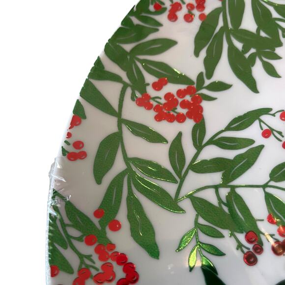 Laura Ashley Holiday Holly Berry Disposable Dessert Plates 7.5" 24 Count New - Picture 6 of 8
